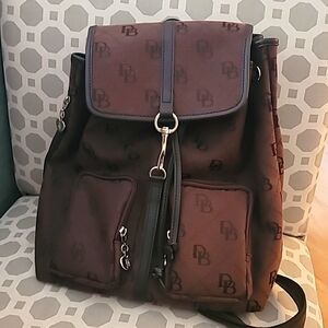 Dooney&Bourke Monogram Canvas Backpack